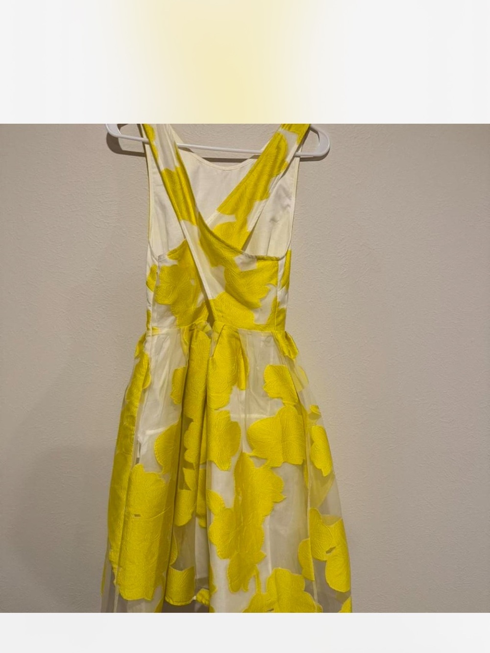 P.A.R.O.S.H. NWT Made in Italy Yellow Floral Organza Luxury Dress M 💛